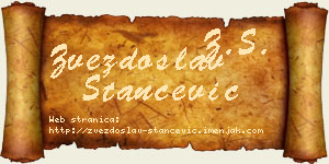Zvezdoslav Stančević vizit kartica